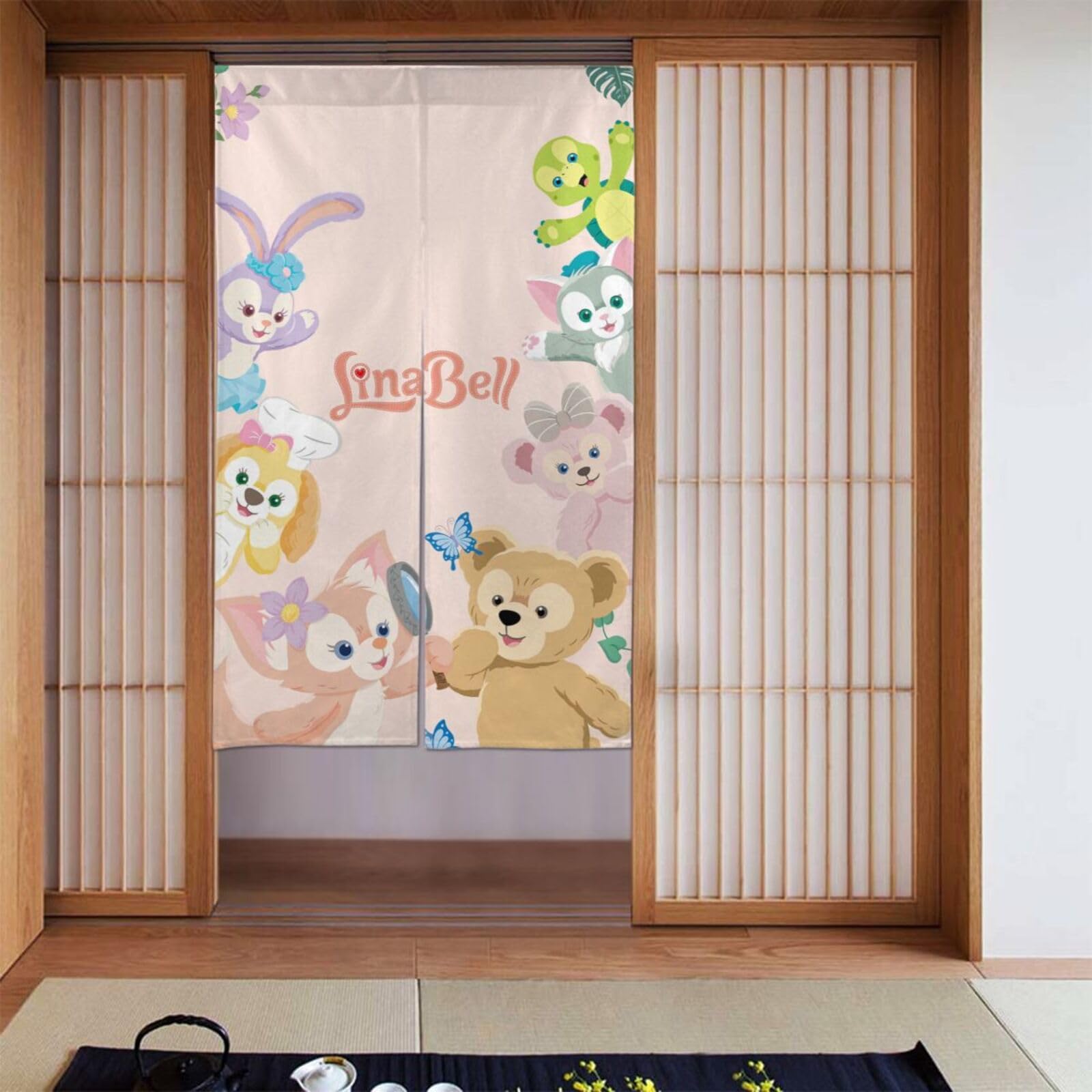 Amazon｜のれん ダッフィーフレンズ ドアカーテン 間仕切り